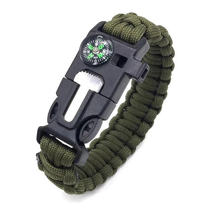 Multifunktionellt Paracord Armband – Överlevnadsarmband för Utomhusäventyr