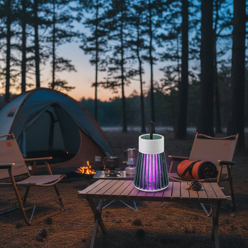 Campoary Myggdödare – Portabel UV-fälla för Camping, Terrass & Vandring