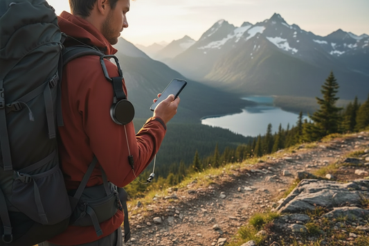 Teleskopisk Mobilhållare med Bältesklämma - Säker Telefonhållare för Camping & Vandring