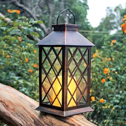 Soldriven LED-Ljuslampa med Levande Låga – Flamlös Utomhusbelysning