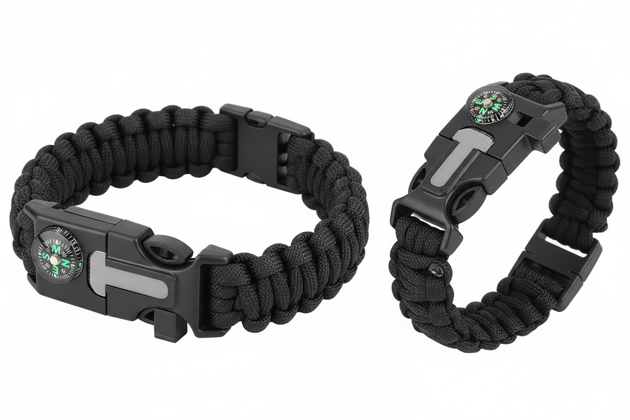 Multifunktionellt Paracord Armband – Överlevnadsarmband för Utomhusäventyr