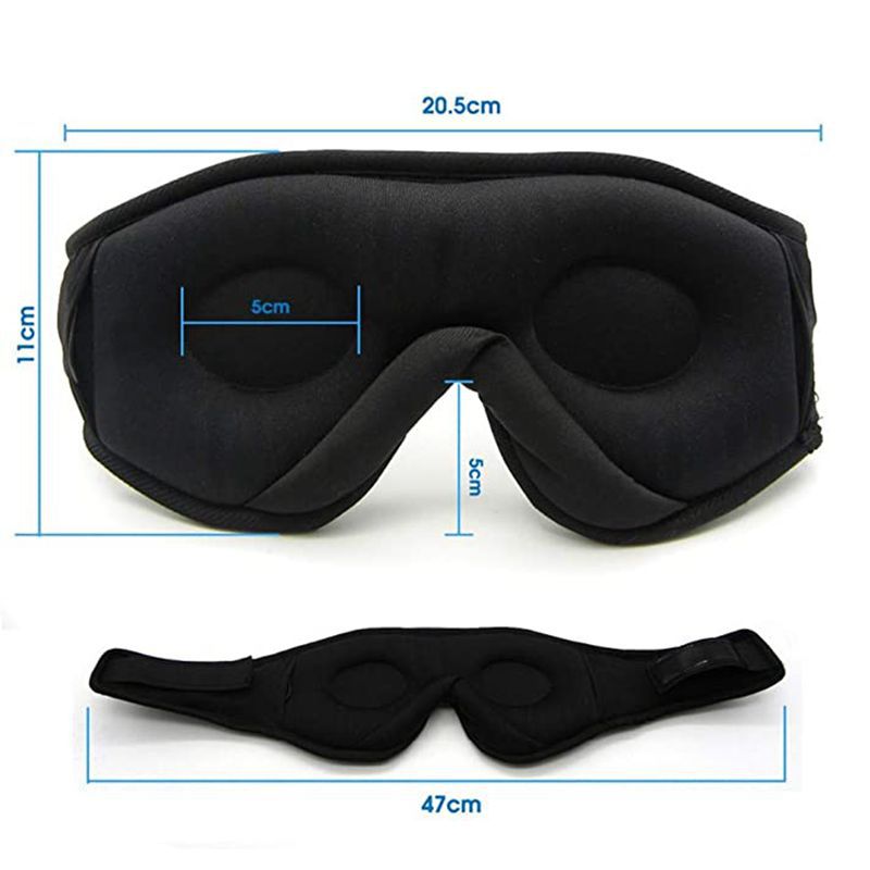 Campoary Sömnmask – Bluetooth 5.0 Hörlurar, 10h Batteri & 3D-kontur