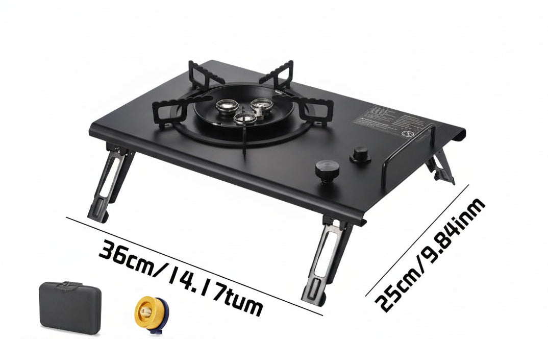 Hopfällbar Gasspis för Camping - IGT Kompatibel BBQ Brännare