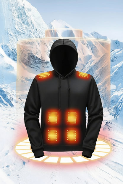 Uppvärmd Hoodie med USB – 17 Värmezoner för Maximal Komfort