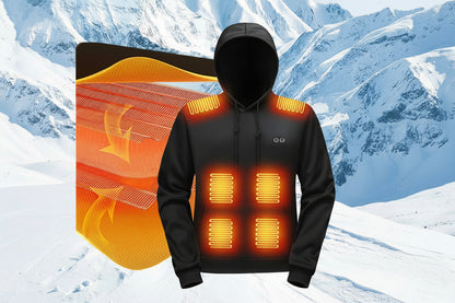 Uppvärmd Hoodie med USB – 17 Värmezoner för Maximal Komfort