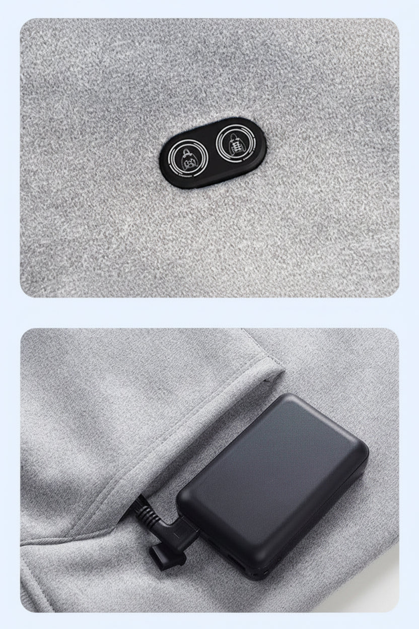 Uppvärmd Hoodie med USB – 17 Värmezoner för Maximal Komfort