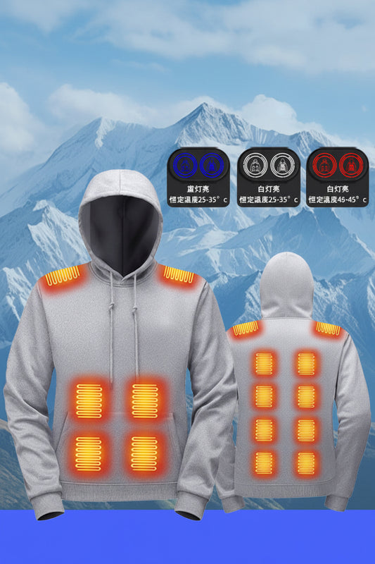 Uppvärmd Hoodie med USB – 17 Värmezoner för Maximal Komfort