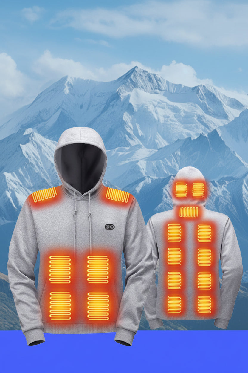 Uppvärmd Hoodie med USB – 17 Värmezoner för Maximal Komfort