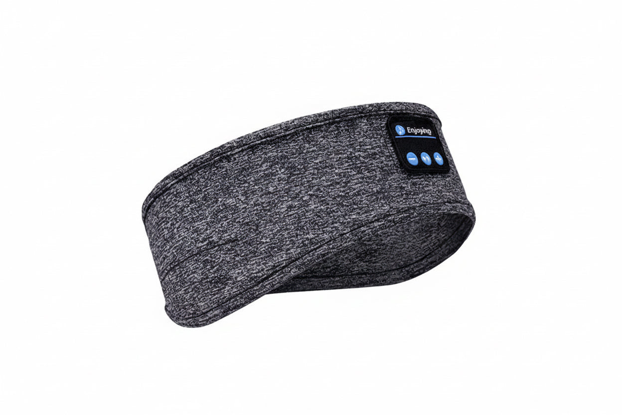 Bluetooth Sömnmask Pannband - Trådlös Musik för Sömn, Yoga & Sport