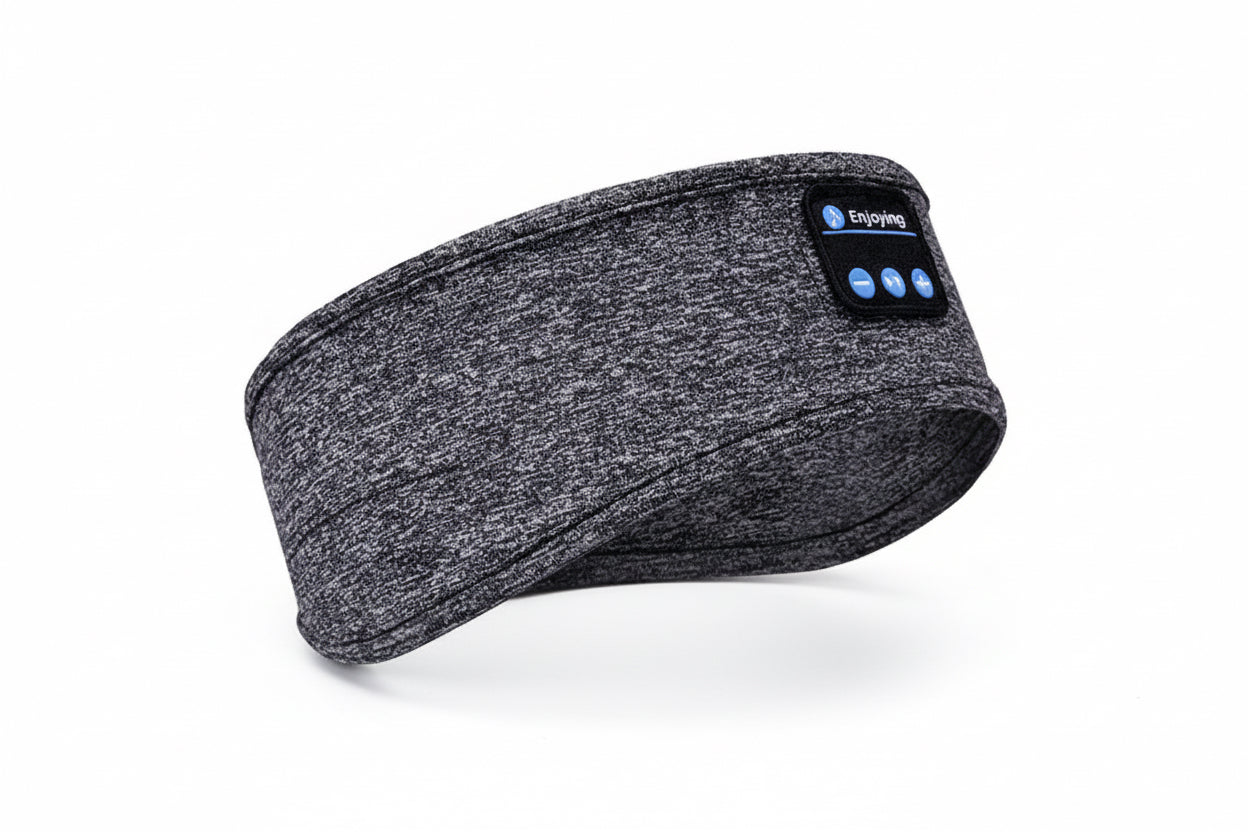 Bluetooth Sömnmask Pannband - Trådlös Musik för Sömn, Yoga & Sport