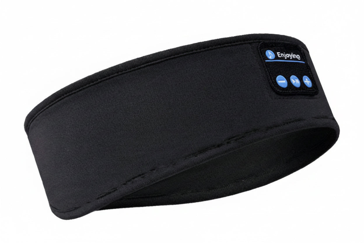 Bluetooth Sömnmask Pannband - Trådlös Musik för Sömn, Yoga & Sport