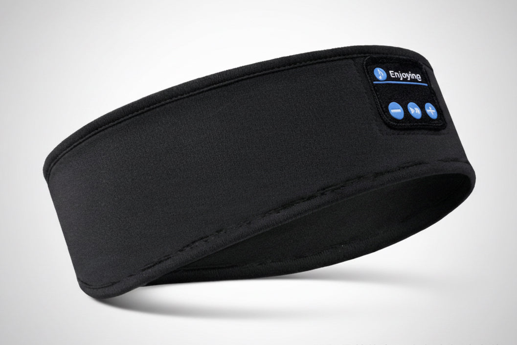 Bluetooth Sömnmask Pannband - Trådlös Musik för Sömn, Yoga & Sport