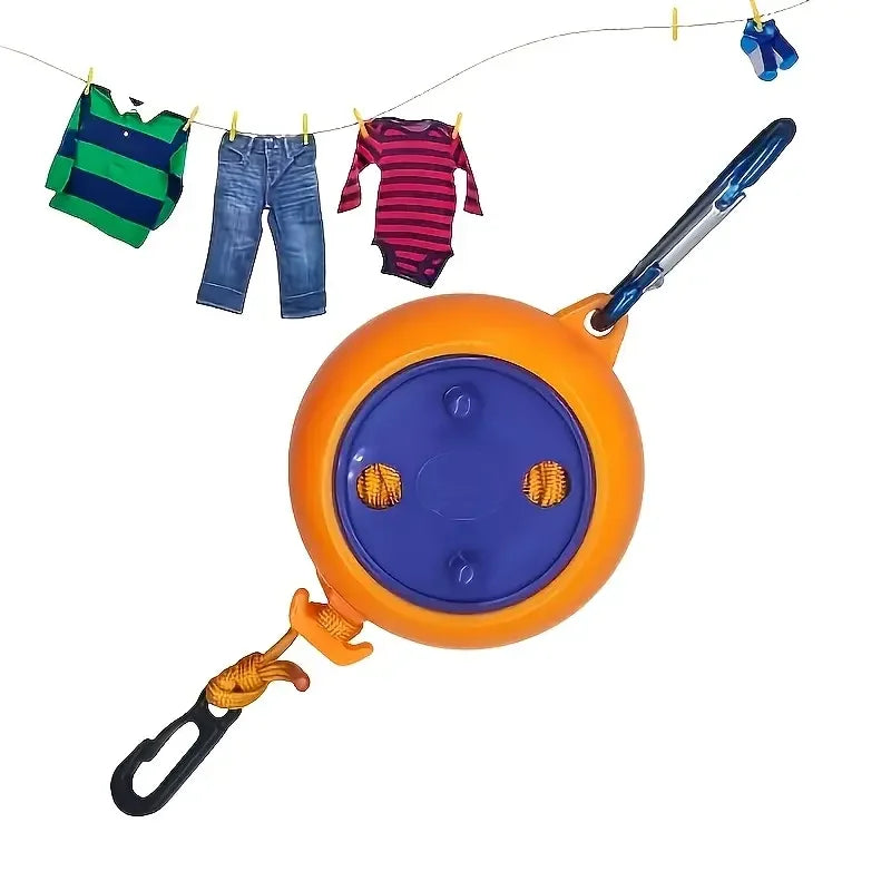 Hopfällbar Tvättlina 10m - Vindtålig Camping Torksnöre