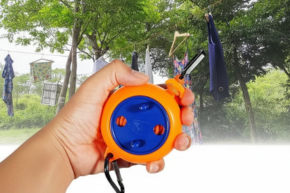 Hopfällbar Tvättlina 10m - Vindtålig Camping Torksnöre