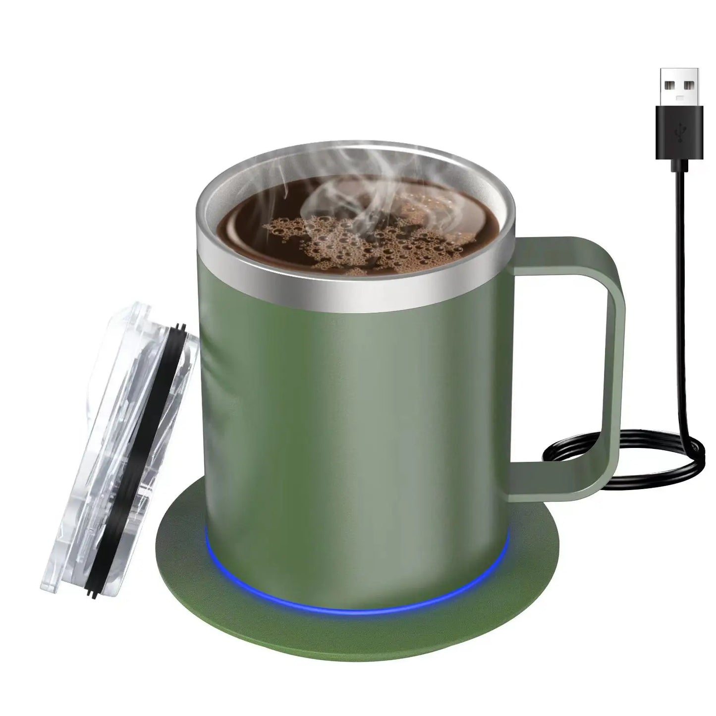 Självvärmande Kaffemugg 350ml - USB Elektrisk Smart Värmare