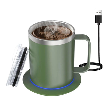 Självvärmande Kaffemugg 350ml - USB Elektrisk Smart Värmare