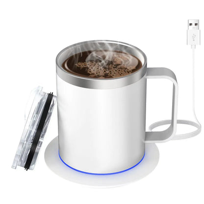 Självvärmande Kaffemugg 350ml - USB Elektrisk Smart Värmare