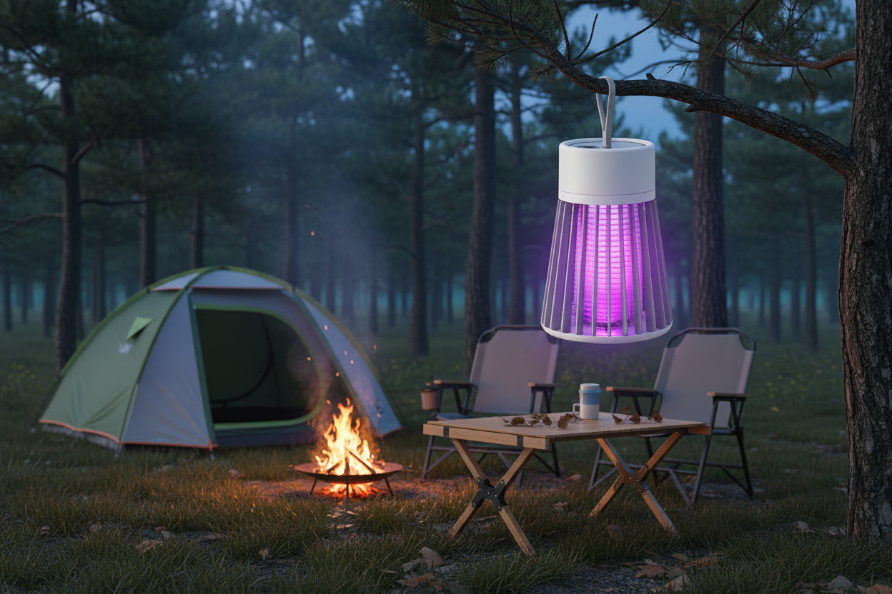 Campoary Myggdödare – Portabel UV-fälla för Camping, Terrass & Vandring