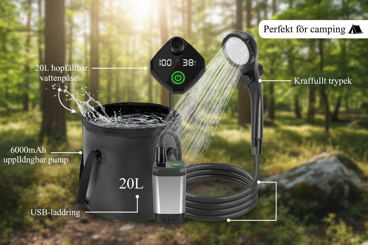 Campingdusch produktdetaljer