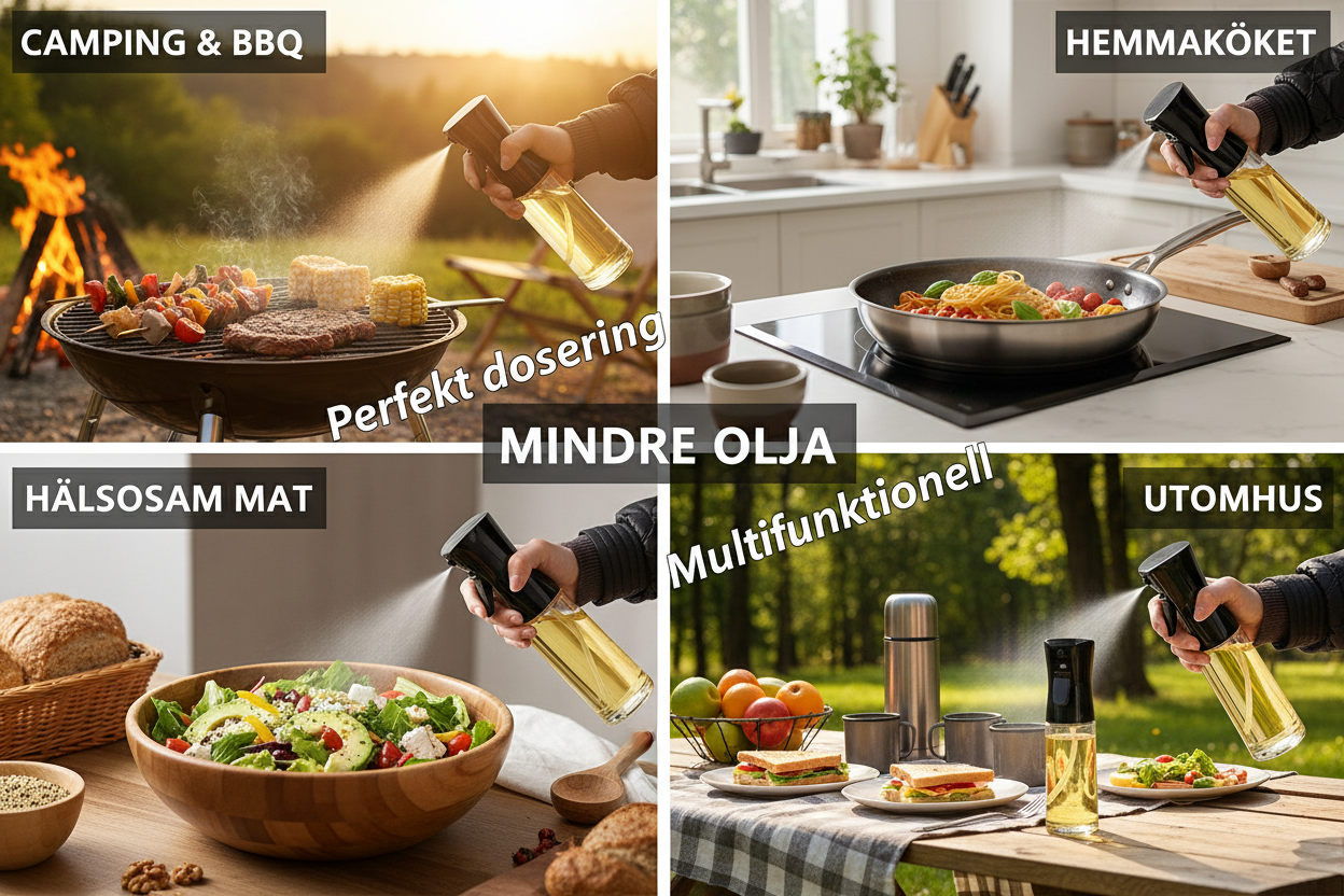 Oljespray för matlagning - korrekt svensk text